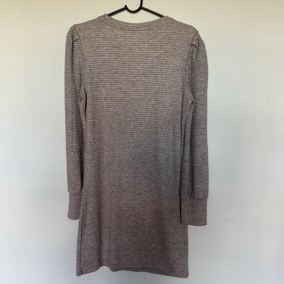 BB Dakota Steve Madden Womens Sweater Dress Medium Taupe Grey Knit Minimal NEW - Picture 6 of 7